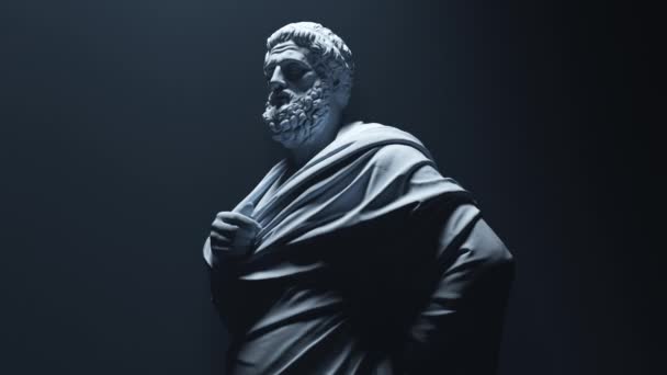 Sophocles Standbeeld Een Animatie — Stockvideo