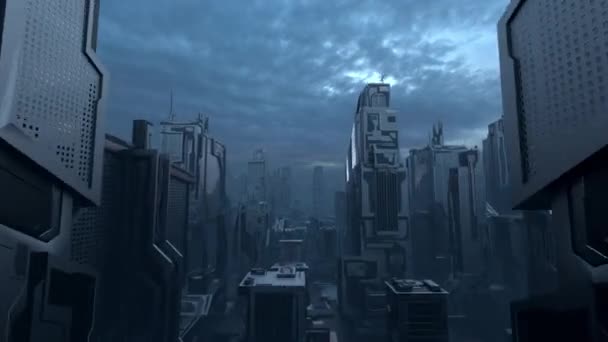 Animación Vuelo Sci City — Vídeo de stock