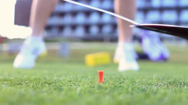 Golf Tee Shot Gros Plan — Video