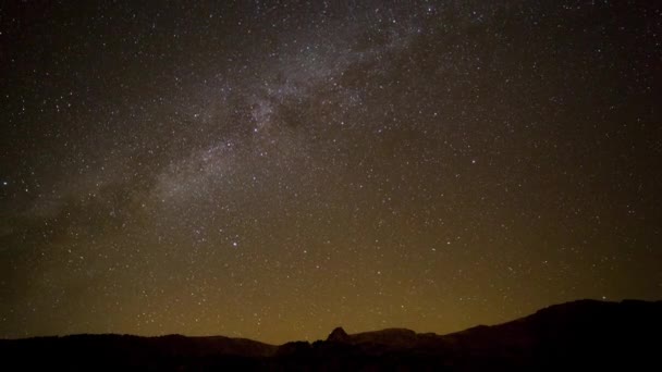 Tiden Rinner För Vår Galax Vintergatan Och Miljarder Stjärnor — Stockvideo