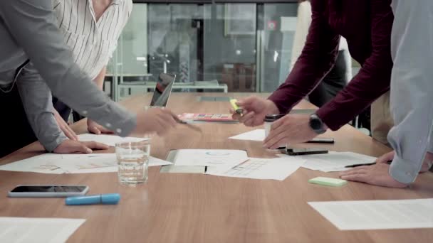 Creative Agency Team Working Brand New Campaign — Stock Video