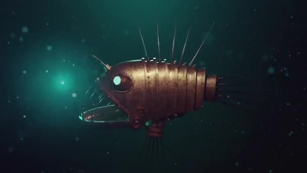 Steam Punk Fish Loop — Vídeos de Stock