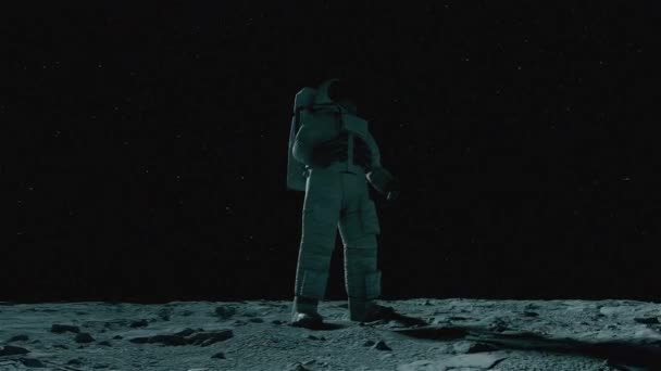 Duran Bir Astronotun Animasyonu — Stok video