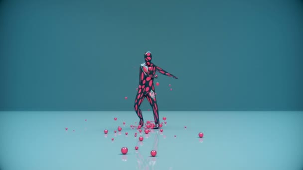 Абстрактный Танцор Фон Абстрактный Танец Фон Анимации — стоковое видео