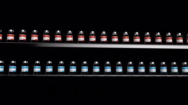 Aşılar Şeffaf Alfa Döngüsü Canlandırması — Stok video