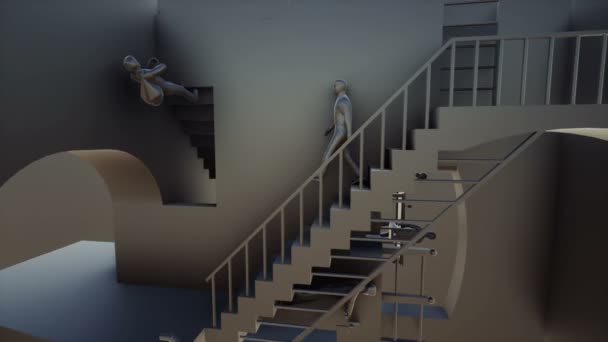 Animation Des Escher Labyrinths — Stockvideo