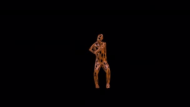 3Dプリントガイダンスアニメーション透明 アルファ の背景 — ストック動画