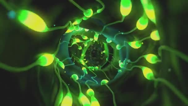 Corona Virus Garganta Profunda Loop Animación Verde — Vídeos de Stock