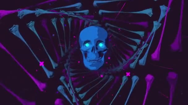 Mavi Kafatası Açılıyor Seni Yiyor Animasyon Döngüsü — Stok video