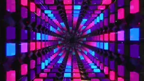 蓝色和粉色正方形跳舞 — 图库视频影像