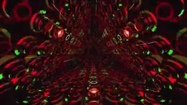 Turuncu Yeşil Işıklı Üçgen Döngüsü — Stok video
