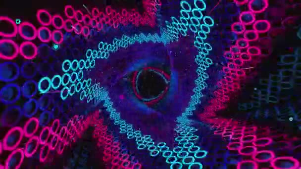 Loop Синими Фиолетовыми Тонами — стоковое видео