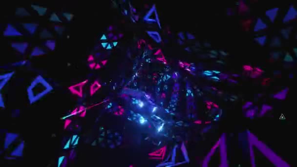 Túnel Abstracto Lazo Rosa Azul — Vídeo de stock