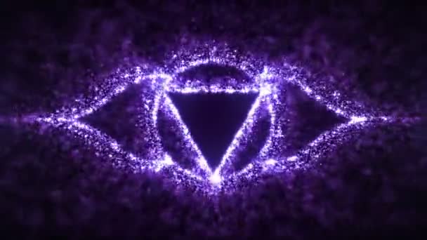 Animación Púrpura Del Chakra Del Triángulo — Vídeo de stock