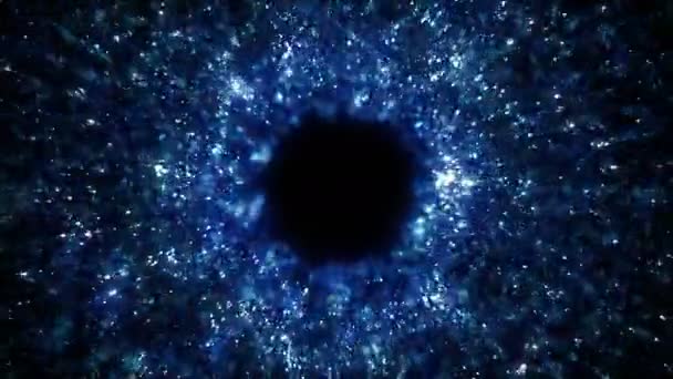 Partículas Azuis Estrelas Túnel Animação — Vídeo de Stock