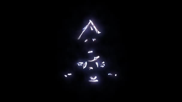 Das Sternzeichen Jungfrau Auf Schwarzem Hintergrund — Stockvideo