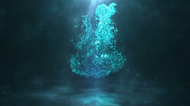 Unterwasser Splash Einer Animation — Stockvideo