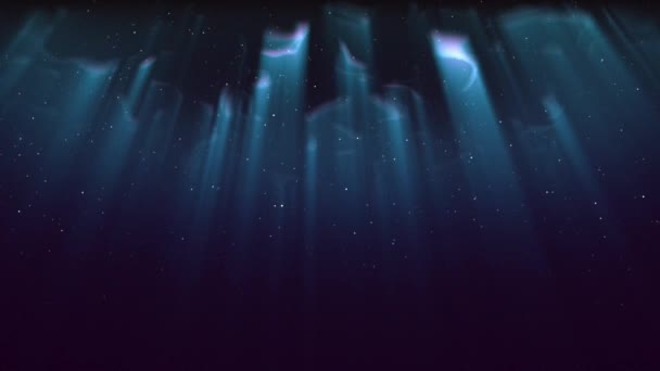 Aurora Borealista Cielo Estrellado — Vídeo de stock