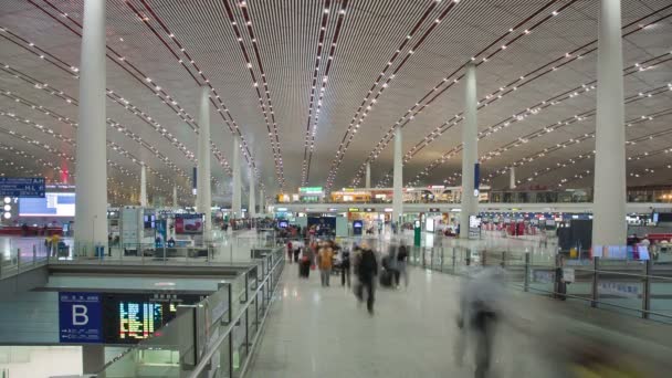 Peking Nemzetközi Repülőtér Kínában — Stock videók
