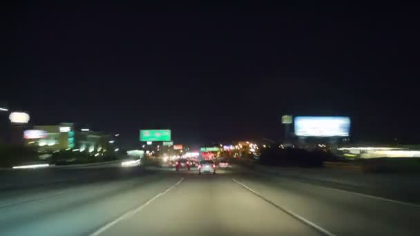 Autorijden Van San Francisco Naar Het Zuiden Nacht Snelweg — Stockvideo
