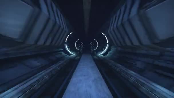3D动画中的幻想空间隧道 — 图库视频影像