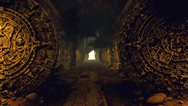 Intérieur Pyramide Inca Dans Une Animation — Video