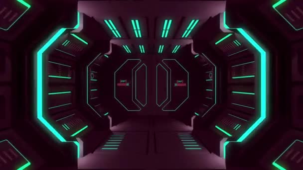 Sci Corridors Анімує Цикл — стокове відео