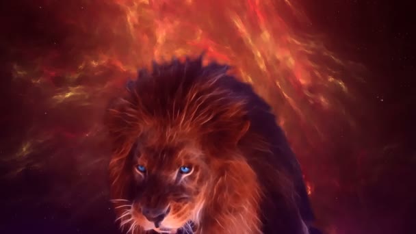 3Dアニメーションでのライオンの轟音 — ストック動画