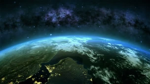 Zeitraffer Panorama Der Erde Einer Animation — Stockvideo