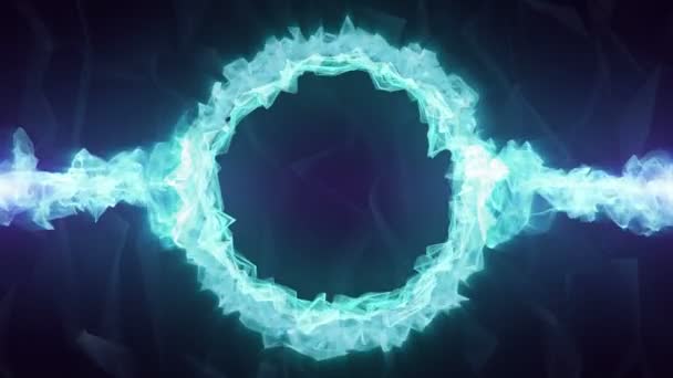 Μπλε Crystal Λογότυπο Κύκλος Animation — Αρχείο Βίντεο
