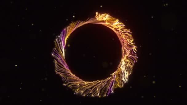 Spiral Particles Light Streaks Animation — Stock Video