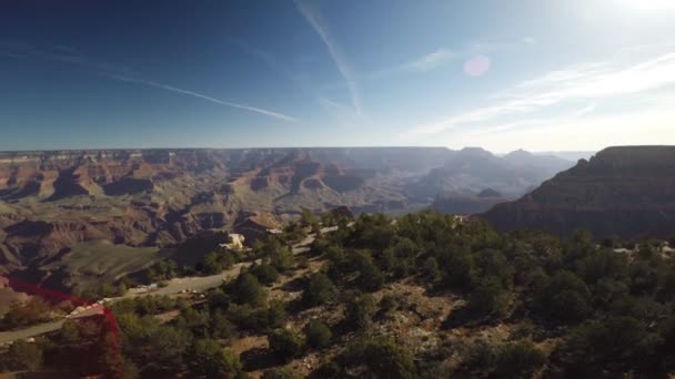 Drone Vista Del Gran Cañón Día Soleado Finales Primavera — Vídeo de stock