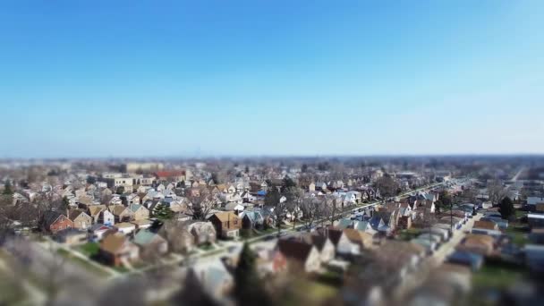 Chicagos Nachbarschaft Mit Miniatureffekt — Stockvideo