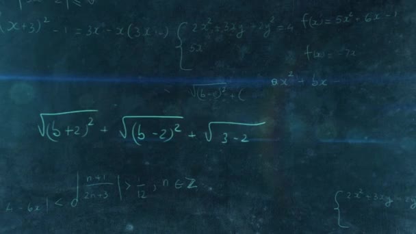 Perhitungan Matematis Pada Latar Belakang Grunge Abstrak — Stok Video