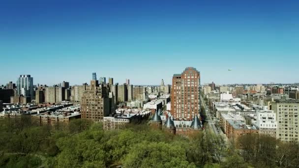 Vista Drone Nova York Downtown Primavera — Vídeo de Stock