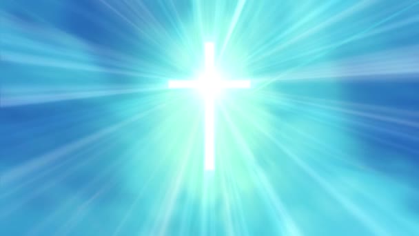 Holy Cross Blue Heavenly Light — Stockvideo