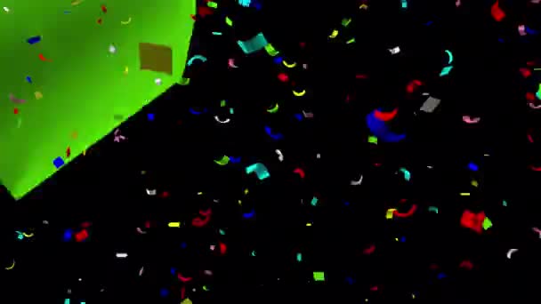 Colorful Confetti Transparent Alpha Background — Vídeo de Stock
