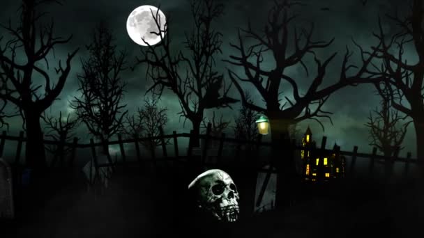 Halloween Dark Forest Animation — Stockvideo