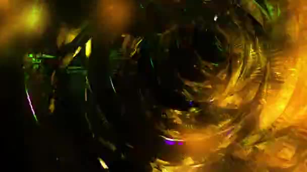 Glitter Tunnel Background Loop Yellow Green — Stok Video