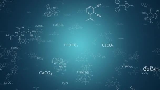 Chemical Structure Molecular Formula Background — Vídeos de Stock