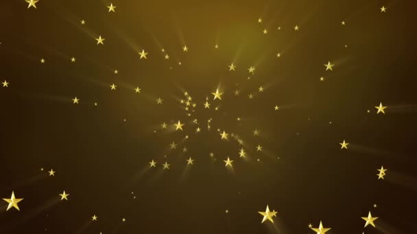 Golden Stars Background Animation — Stok video