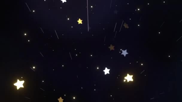 Looped Glowing Stars Flying Outer Space Animation — Video