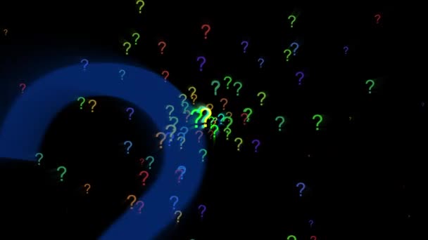 Question Marks Background Animation — Stockvideo