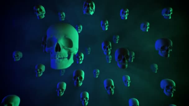 Halloween Skulls Background Animation — 비디오