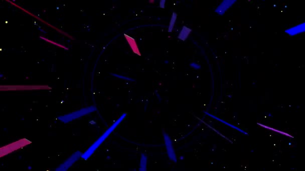 Looped Abstract Geometric Lines Rings Dots Motion Graphics — Vídeo de Stock