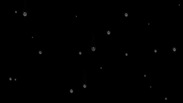 Water Drops Movement Transparent Alpha Background — 图库视频影像