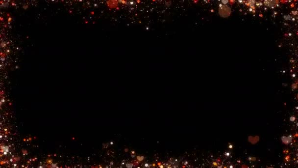 Heart Particles Frame Animation — Wideo stockowe