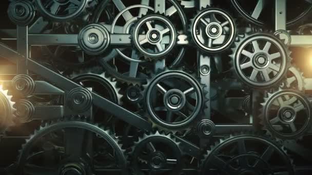Cinematic Motion Gears Animation — Stock videók