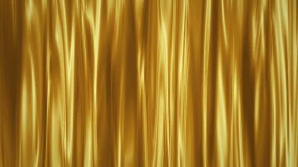 Yellow Silk Curtain Waving Folding ストック映像