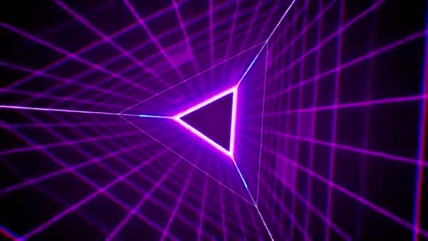 Retro Background Triangular Tunnel — Stockvideo